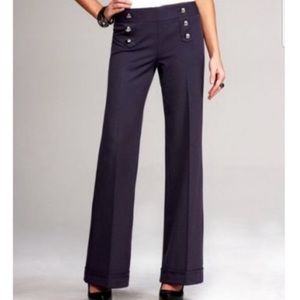 Express The Stylist Wide Leg Pant in Navy